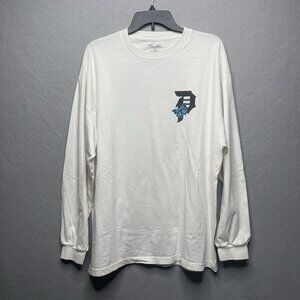 Primitive Shirt Adult White Lilac Long Sleeve Dirty P Rose Casual Men's XL